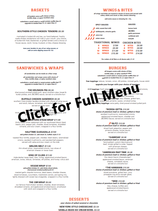 Halftime bar and grill discount